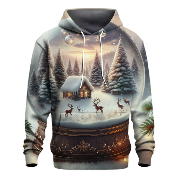 Whimsical Snow Globe Forest Hoodie