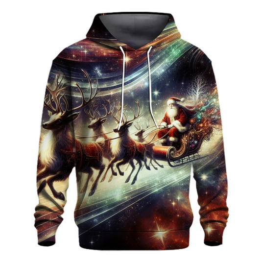 Santa's Sleigh Ride Delight Hoodie Pullover Hoodies