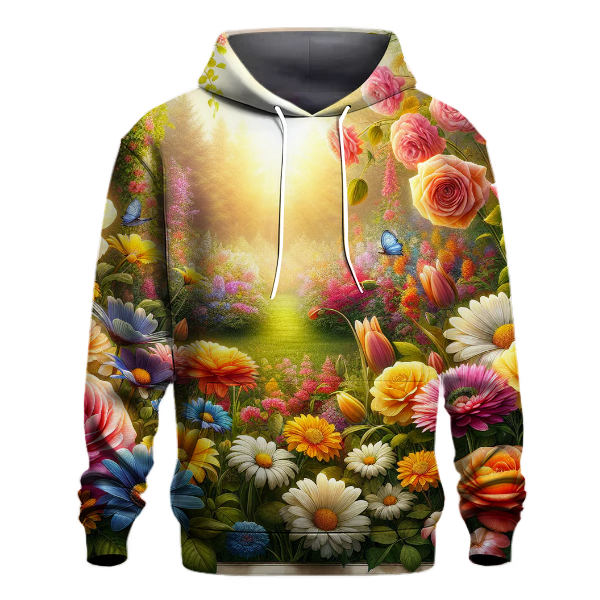 Vibrant Floral Garden Hoodie