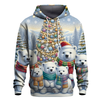 Polar Bear Family Celebration Hoodie