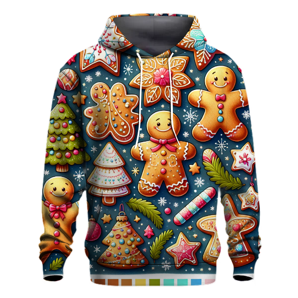 Festive Gingerbread Cookie Design Hoodie