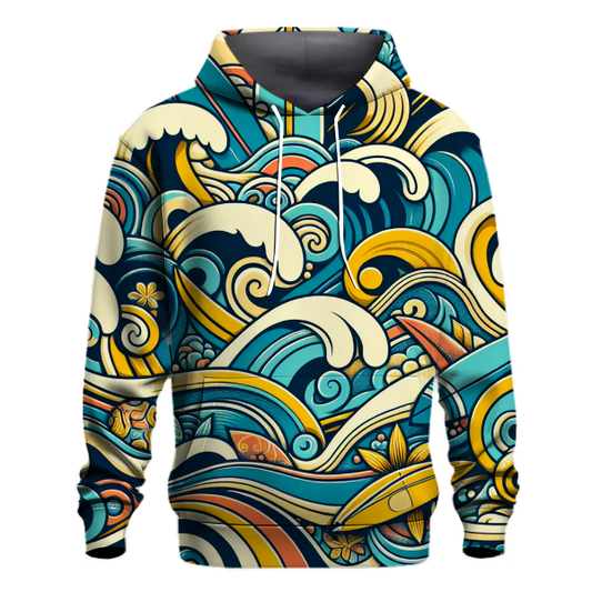 Classic 70s Surf Style Hoodie