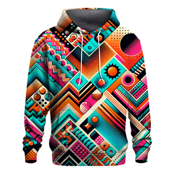 Colorful 80s Patterns Hoodie