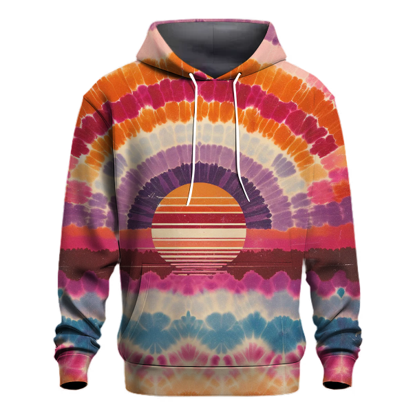 Vintage Sunset Burst Hoodie