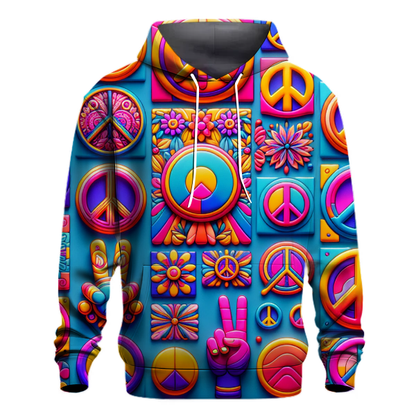 Colorful Peace Signs Hoodie