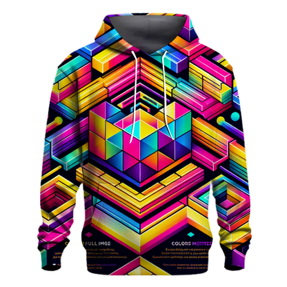 Neon Prism Design Hoodie Custom Hoodies