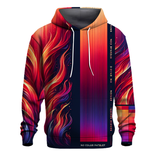 Fiery Aurora Gradient Hoodie