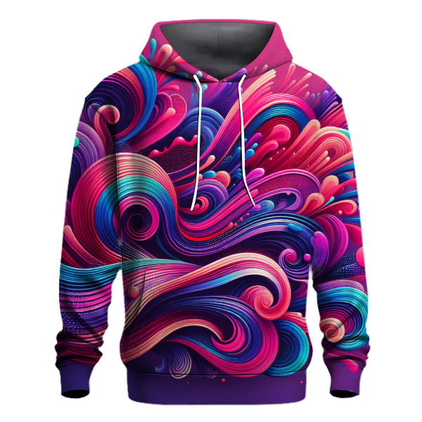 Electric Rainbow Wave Hoodie