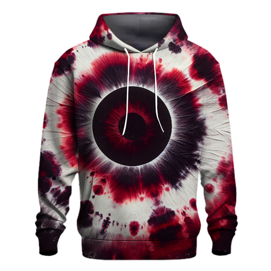 Crimson Eclipse Tie-Dye Hoodie