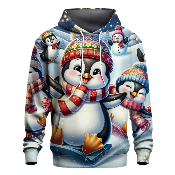 Cozy Penguin Holiday Fun Hoodie