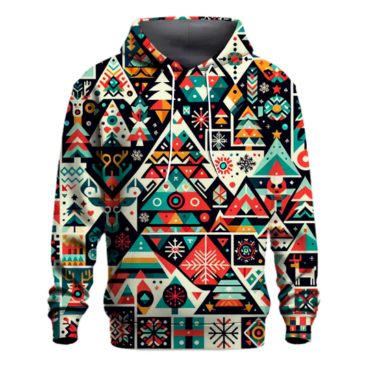 Funky Christmas Sweater Pattern Hoodie