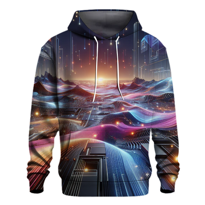 Futuristic Digital Horizons Hoodie