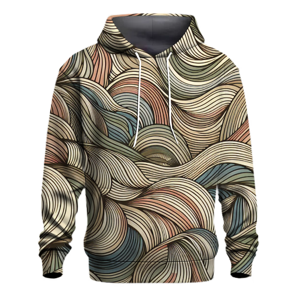 Earthy Boho Waves Hoodie