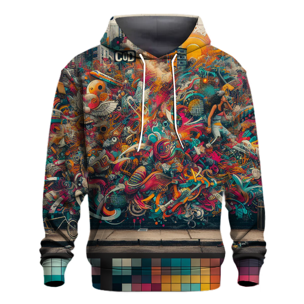 Vibrant Urban Mural Hoodie