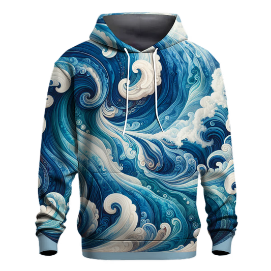 Cobalt Ocean Tie-dye Design Hoodie