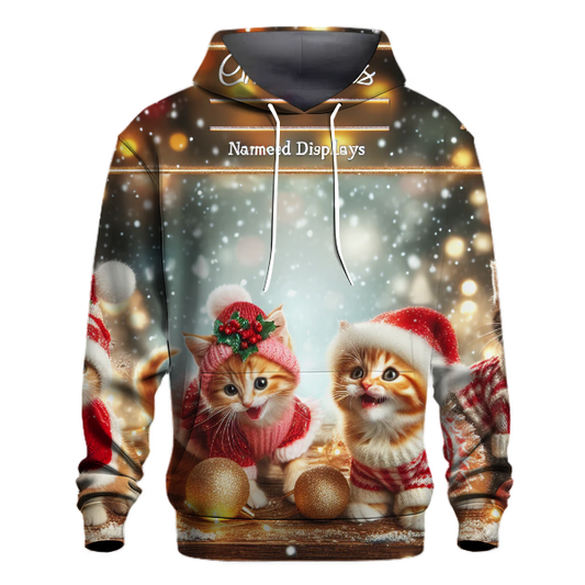 Cozy Cat Christmas Party Hoodie