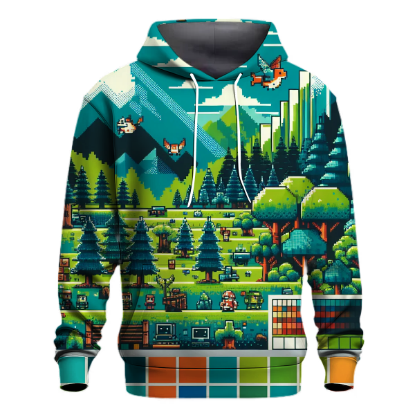 Retro Gaming Landscape Hoodie