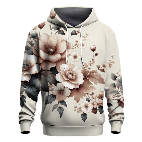 Elegant Floral Symphony Hoodie