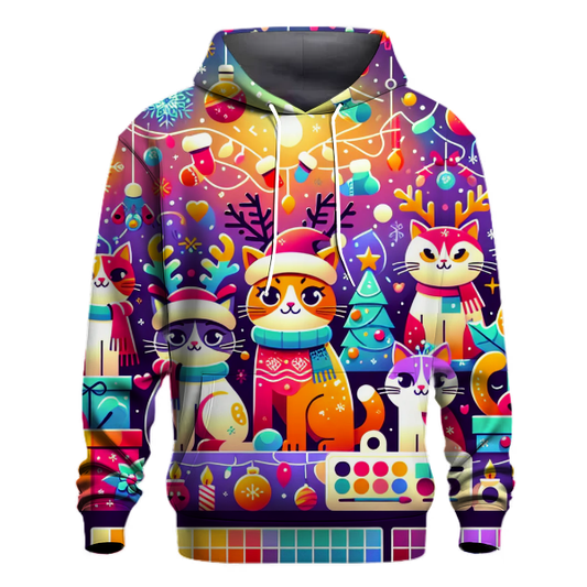 Festive Feline Friends Hoodie