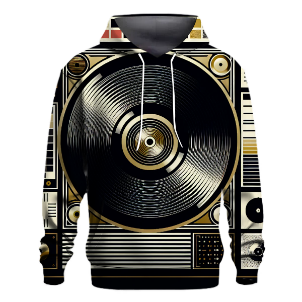 Vinyl Record Grooves Hoodie