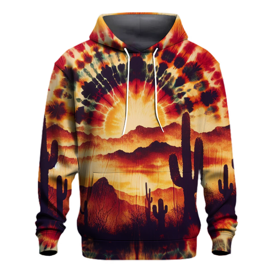 Cactus Sunset Tie-Dye Hoodie