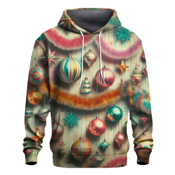 Retro Holiday Tinsel Time Hoodie