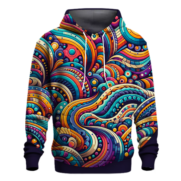 Groovy Retro Mosaic Hoodie