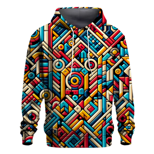 Abstract Geometric Play Hoodie