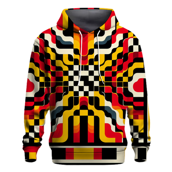 Retro Checker Pattern Hoodie