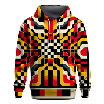 Retro Checker Pattern Hoodie