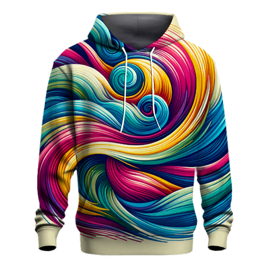 Radiant Abstract Waves Hoodie