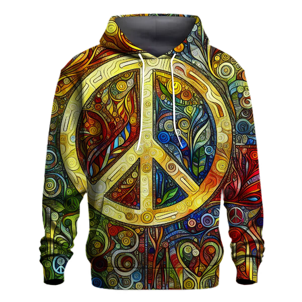 Floral Peace Signs Hoodie