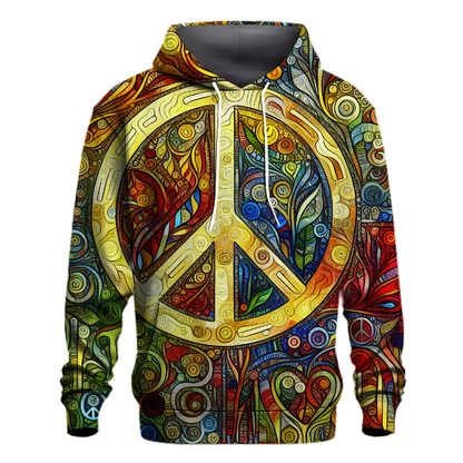 Floral Peace Signs Hoodie