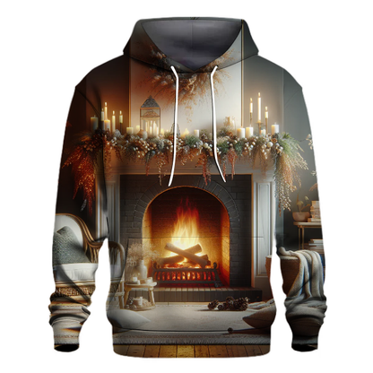 Holiday Fireplace Cozy Retreat Hoodie