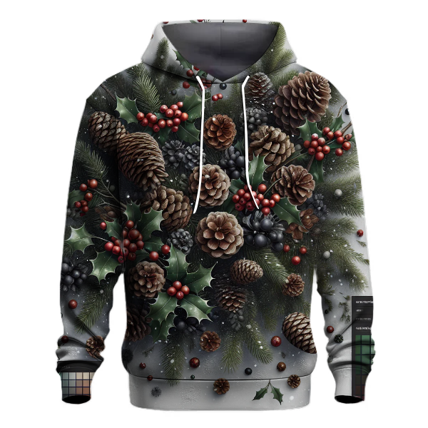 Pinecone and Holly Berry Hoodie