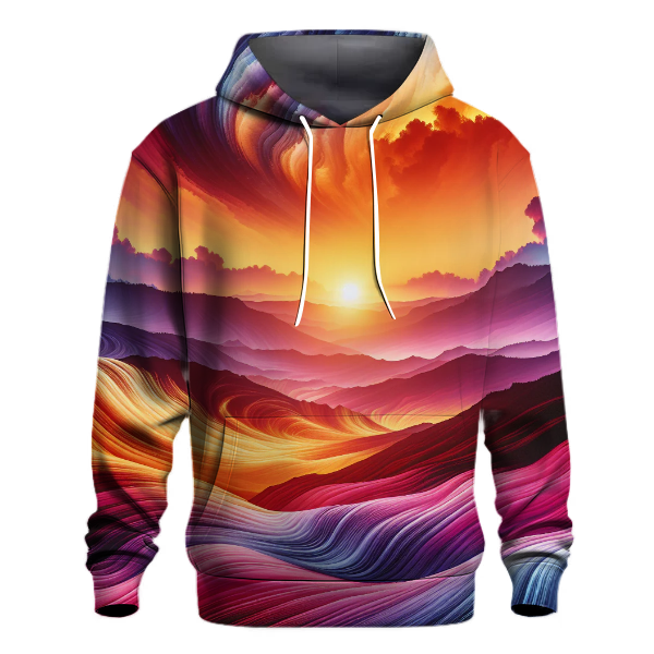 Vibrant Horizon Tie-dye Design Hoodie