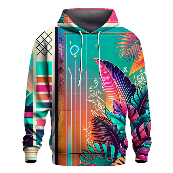 Tropical Vibes 80s Hoodie