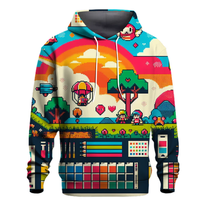 Funky Pixel Art Fiesta Hoodie