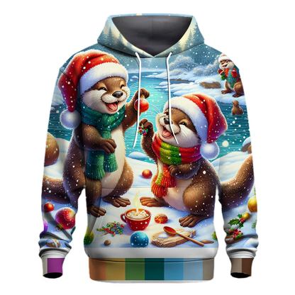 Joyful Holiday Otters Hoodie