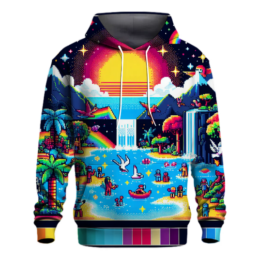 Pixel Art Paradise Hoodie