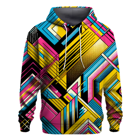 Geometric Neon Rush Hoodie