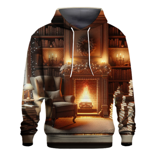 Cozy Fireplace Book Nook Hoodie