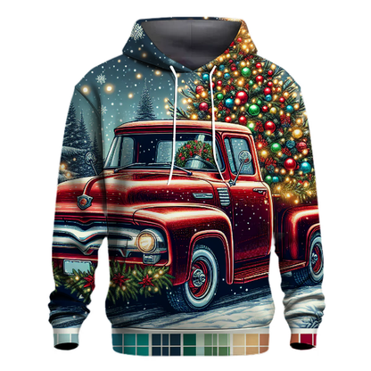 Santa's Vintage Truck Hoodie