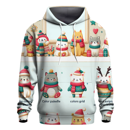 Cheerful Holiday Animals Hoodie