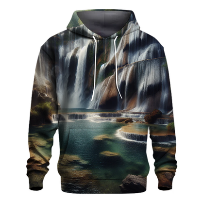 Majestic Waterfall Tranquility Hoodie