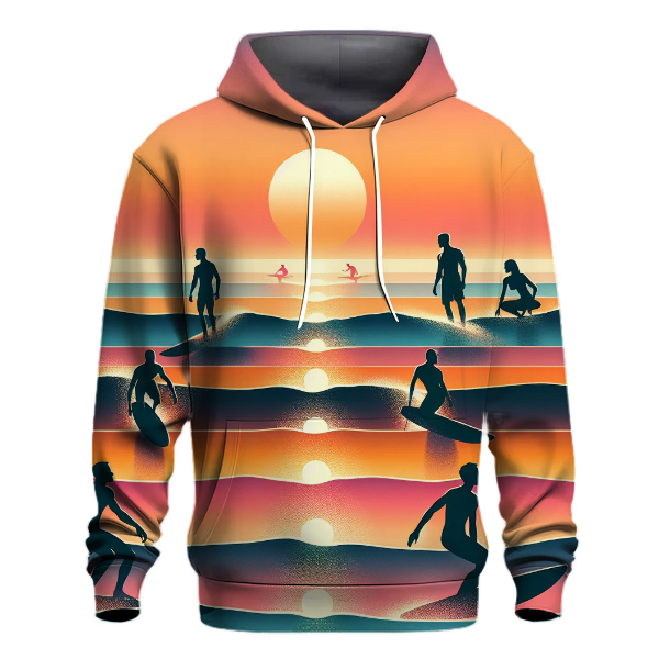 Retro Sunset Surfer Hoodie