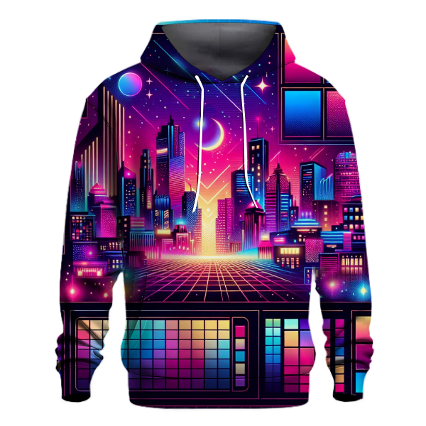 Electric Dream Cityscape Hoodie