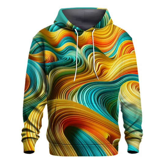 Retro Sunshine Waves Hoodie Premium Hoodies