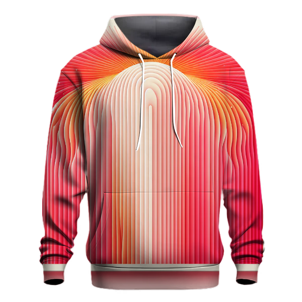 Radiant Coral Glow Hoodie