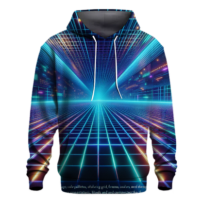 Futuristic Neon Lines Hoodie